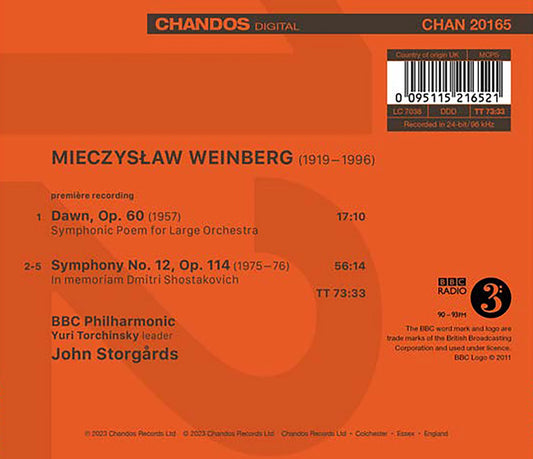 Weinberg: Dawn Symphony No. 12 / BBC Philharmonic