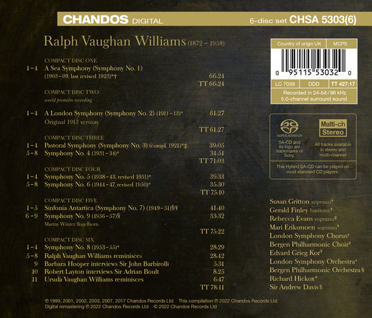 Vaughan Williams: Complete Symphonies