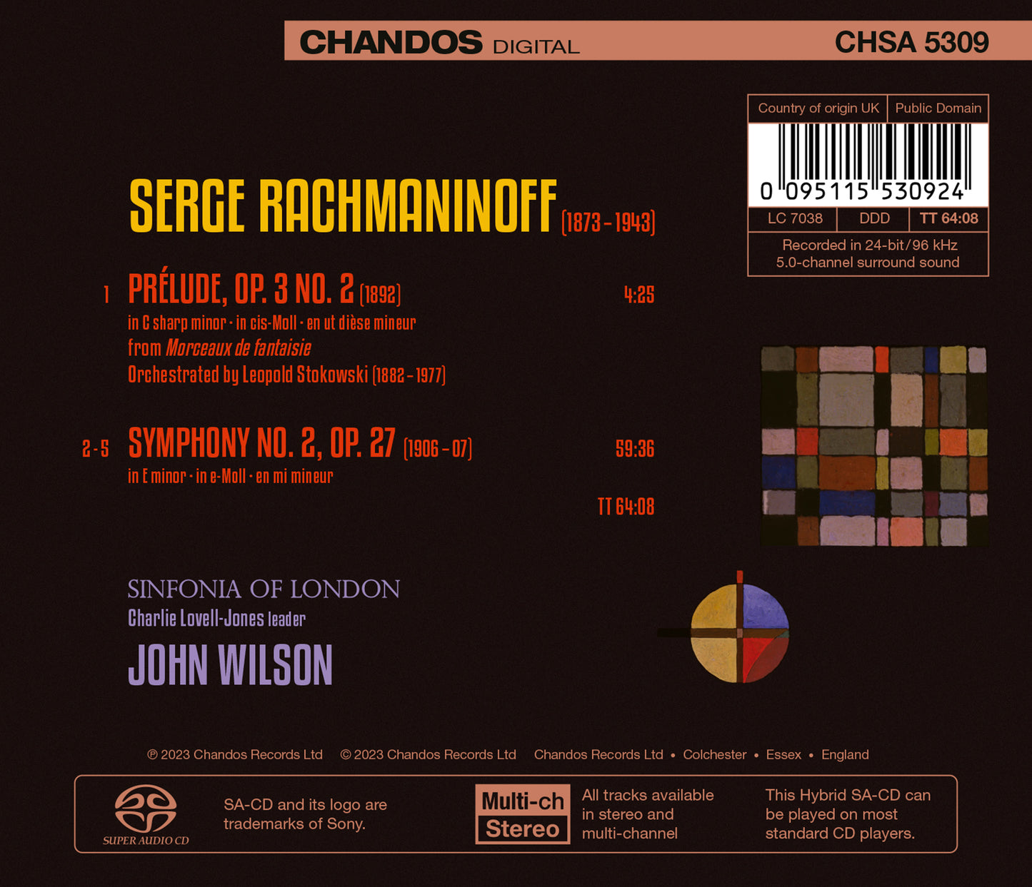 Rachmaninoff: Symphony No. 2; Prelude In C# Minor