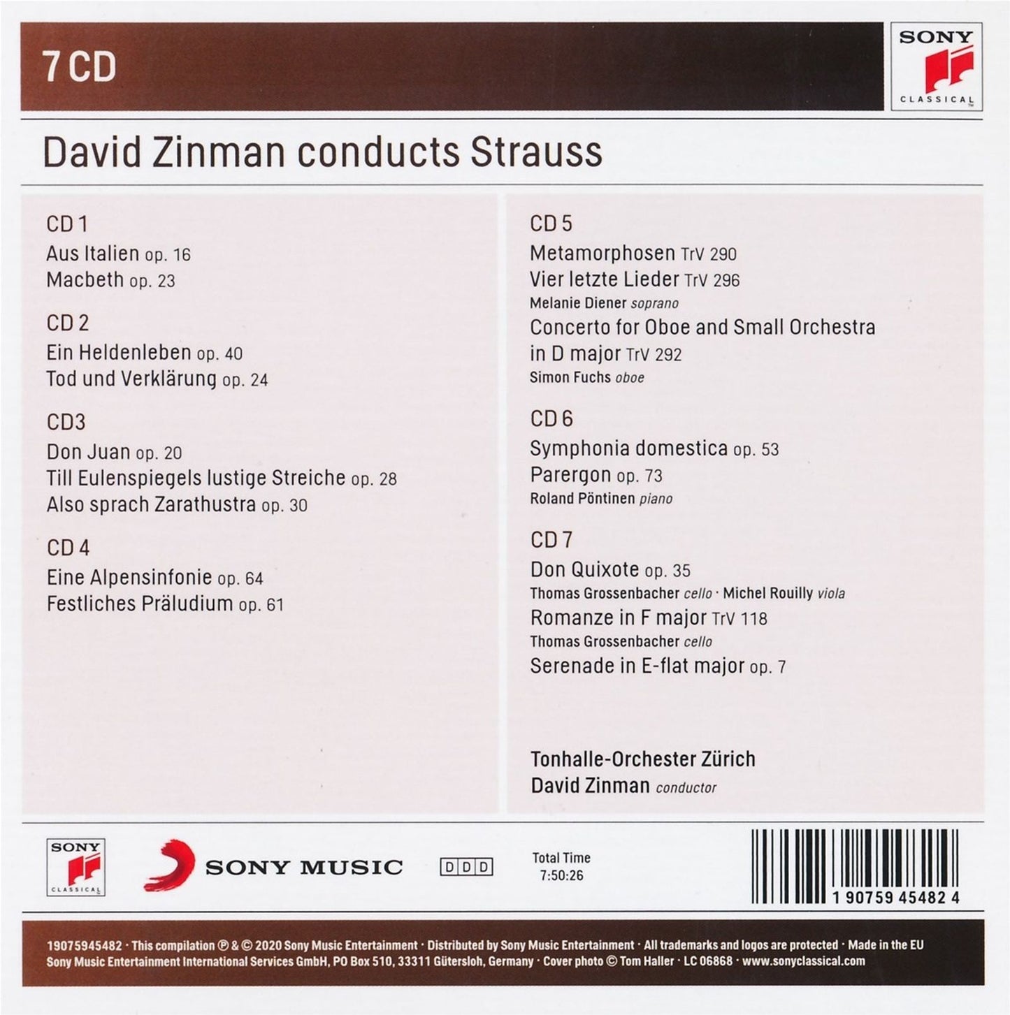 Orchestral Works Zinman, Zurich Tonhalle Orchestra
