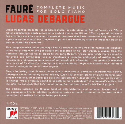 Fauré: Complete Music for Solo Piano