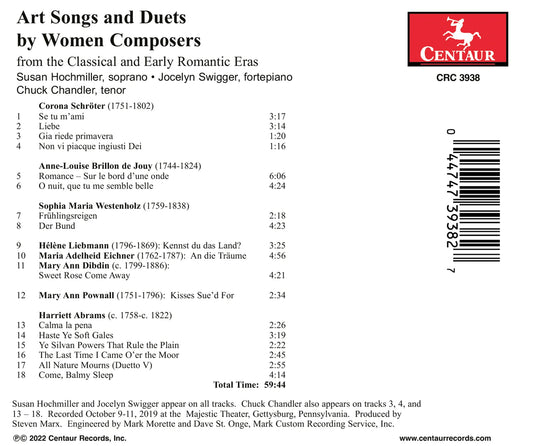 Art Songs & Duets by Women Composers