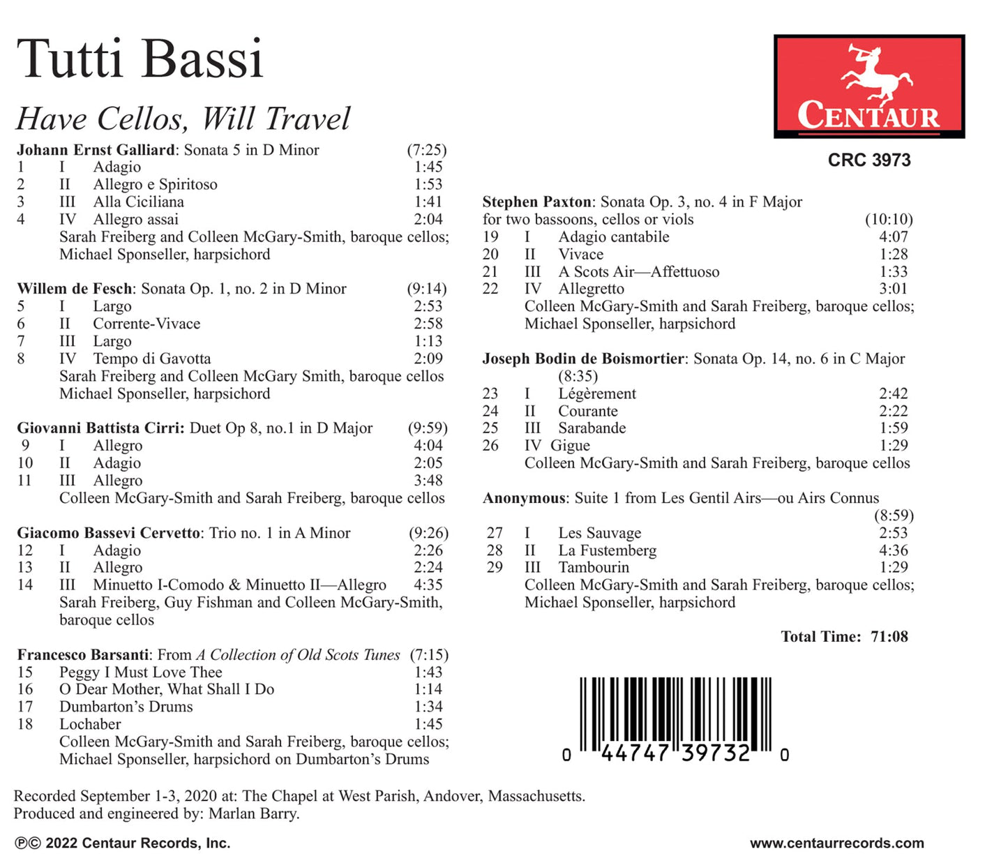 Tutti Bassi - Have Cellos, Will Travel