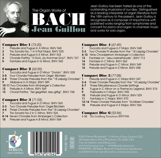 ORGAN WORKS OF BACH
