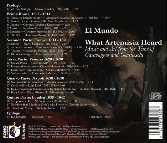 What Artemisia Heard: Music and Art from the Time of Caravag