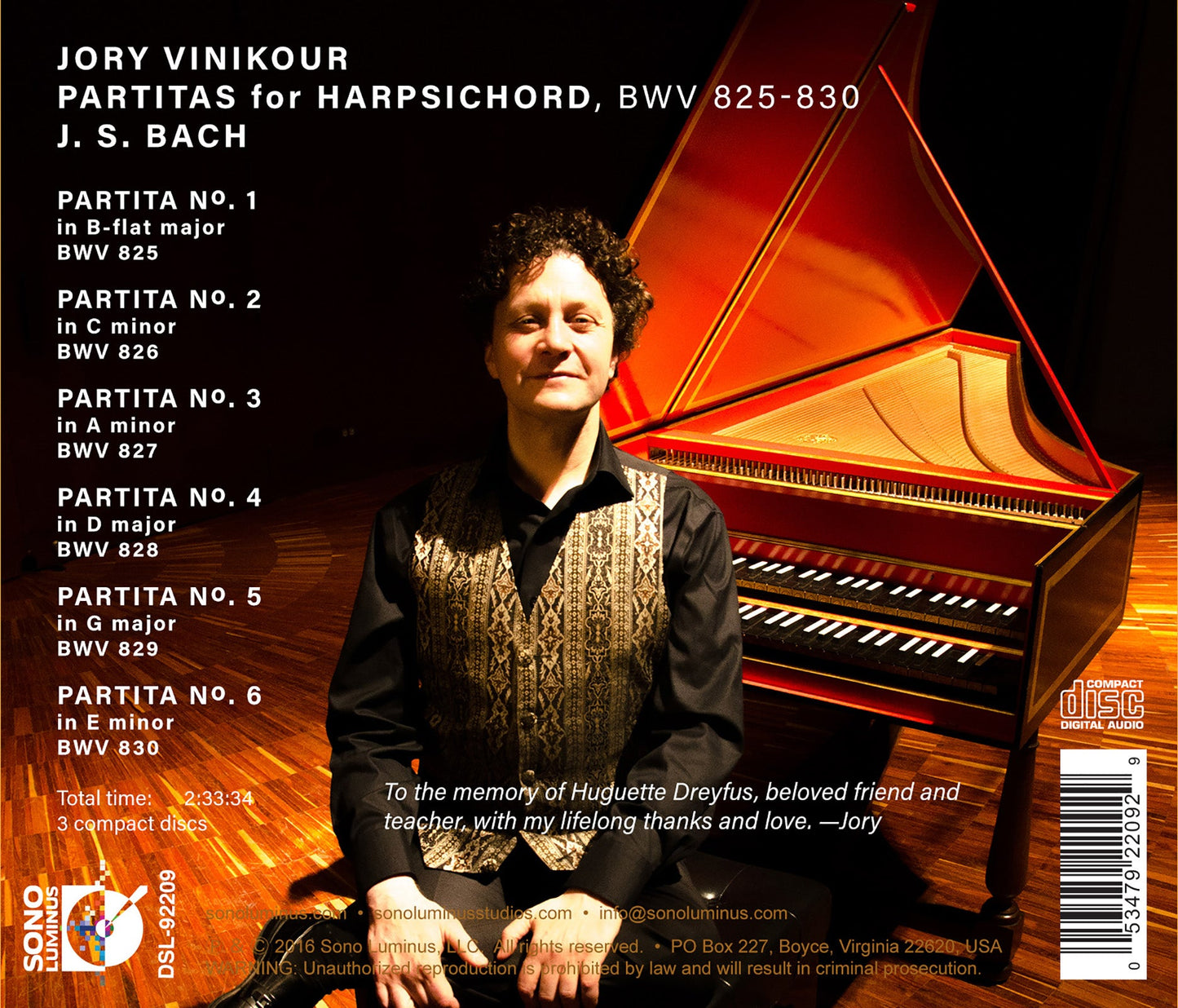 Bach: Harpsichord Partitas, BWV 825-830