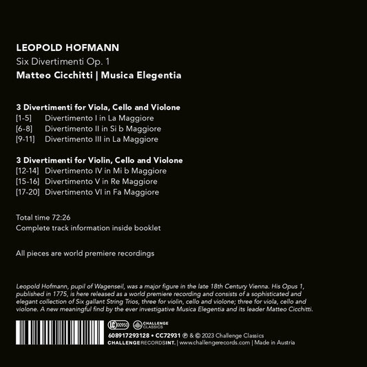 Hofmann: Six Divertimenti, Op. 1