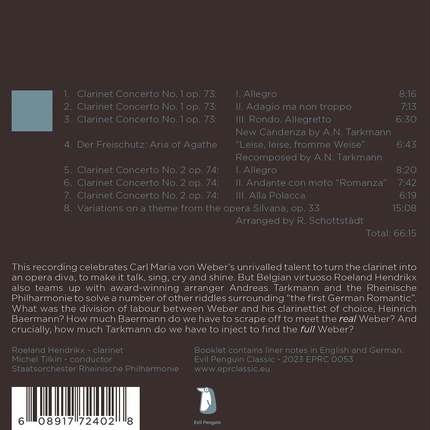Weber: The Clarinet As Prima Donna