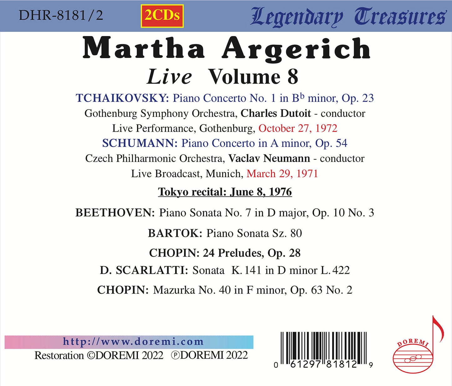 Martha Argerich Live, Vol. 8