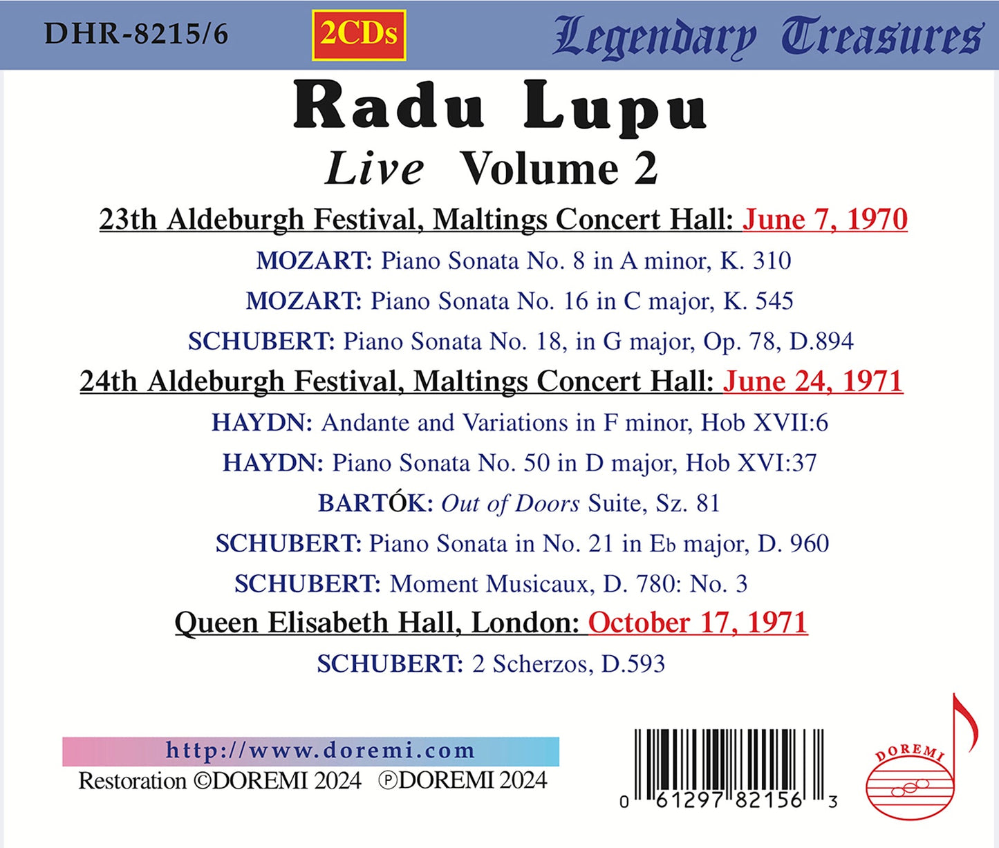 V2: Radu Lupu Live