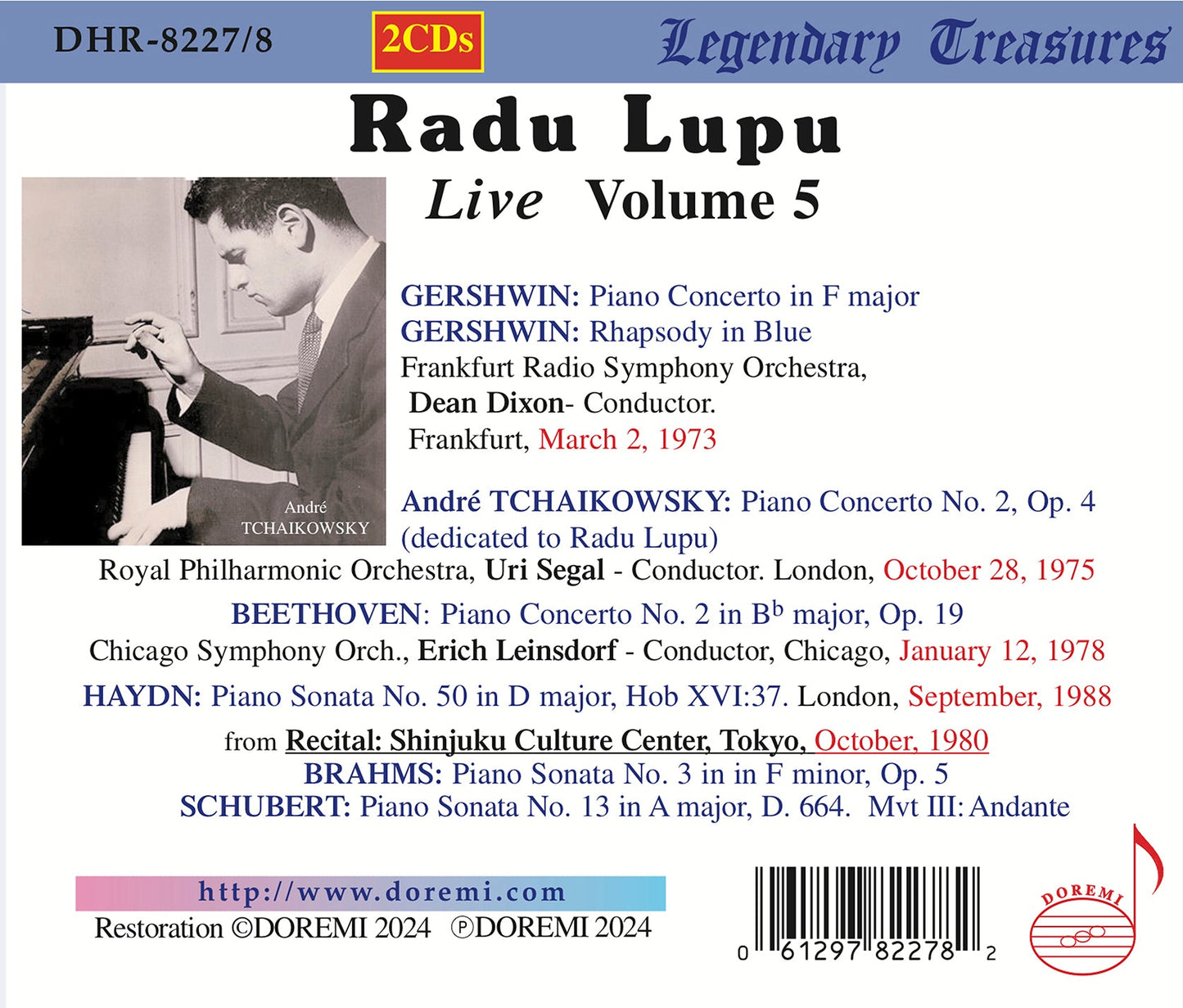 Radu Lupu Live, Vol. 5 Radu Lupu, Chicago Symphony, Royal Philharmonic, Frankfurt Radio Symphony
