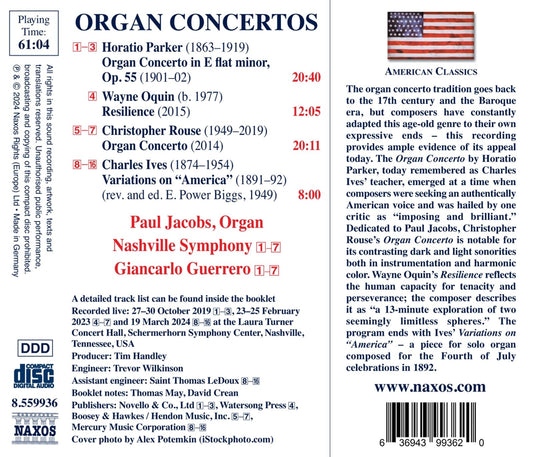 Oquin, Parker & Rouse: Organ Concertos