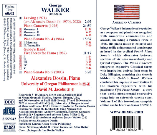 Walker: Complete Piano Works, Vol. 2