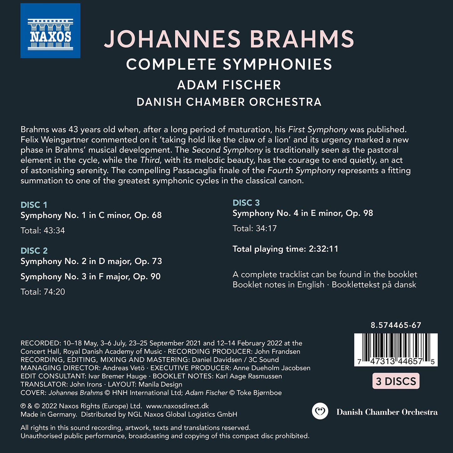 Brahms: The Complete Symphonies Danish Chamber Orchestra