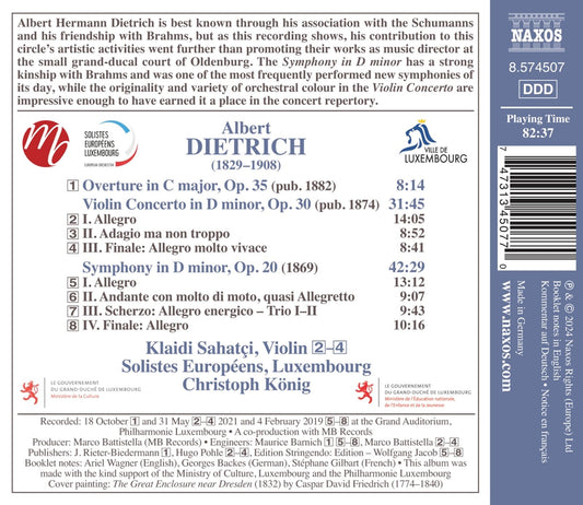 Dietrich: Violin Concerto; Symphony in D Minor