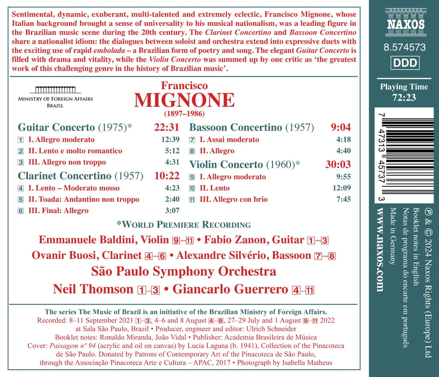 Mignone: Concertos & Concertinos