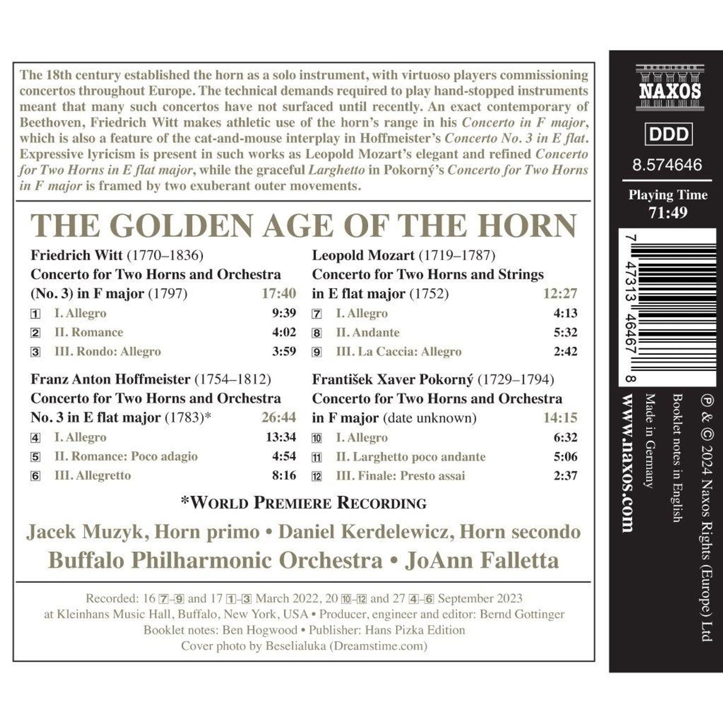 The Golden Age of the Horn - Concertos for Two Horns