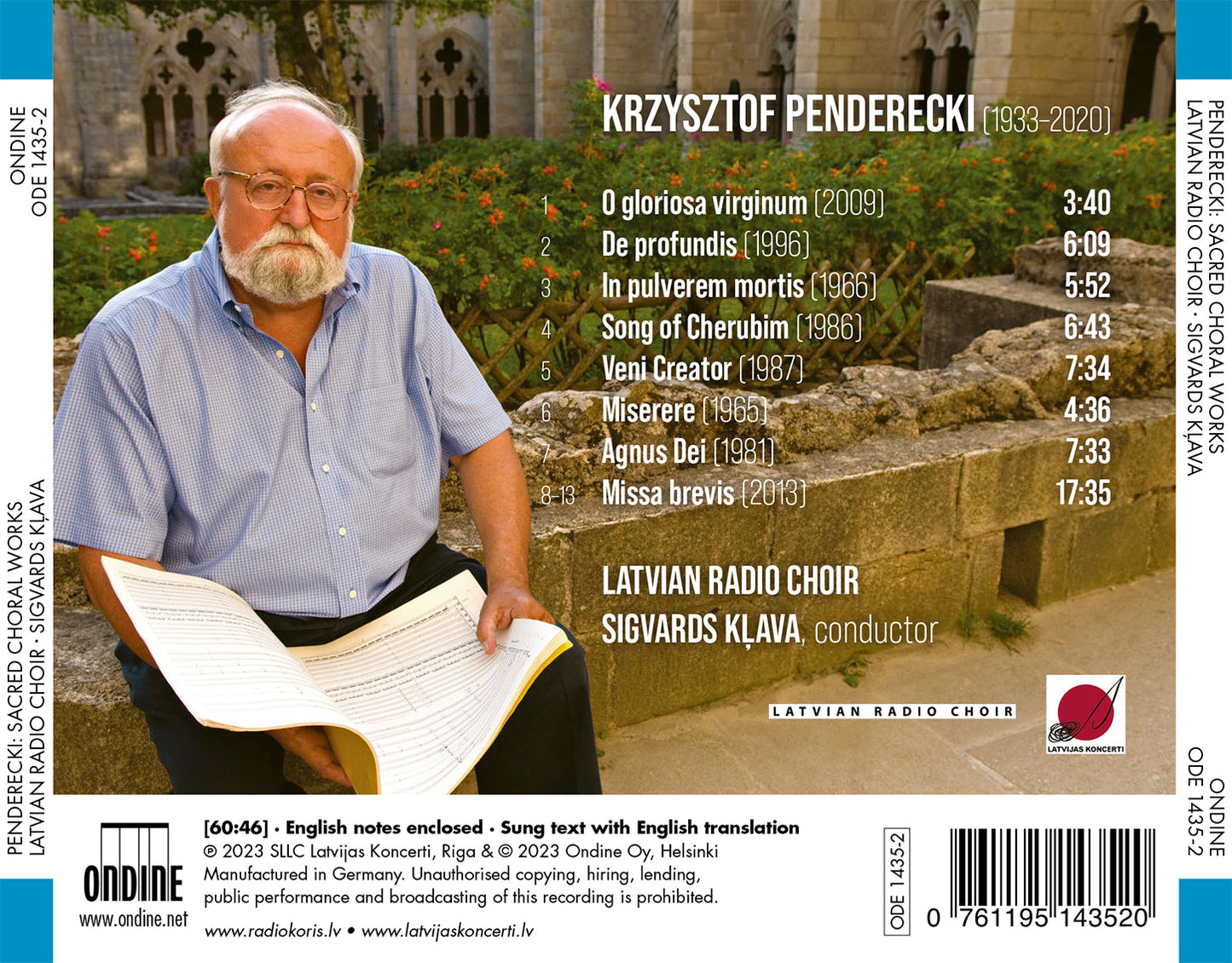 Penderecki: Sacred Choral Works Latvian Radio Choir