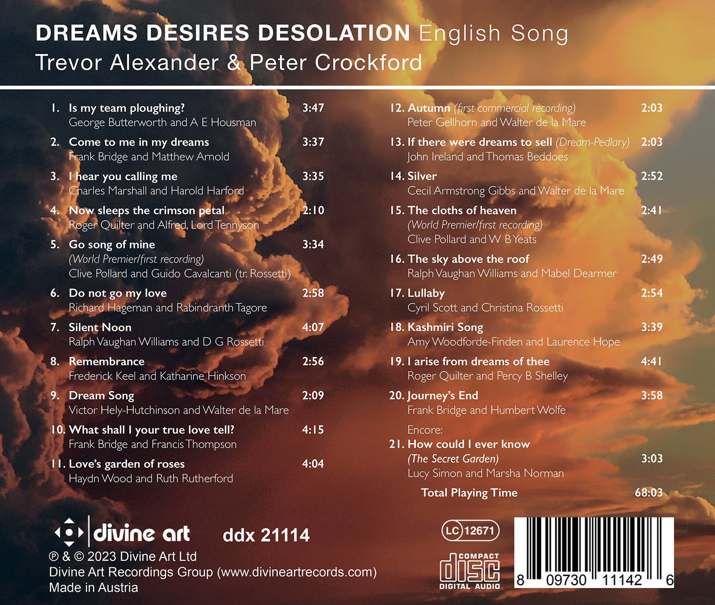 Scott: Dreams, Desires, Desolation - English Song
