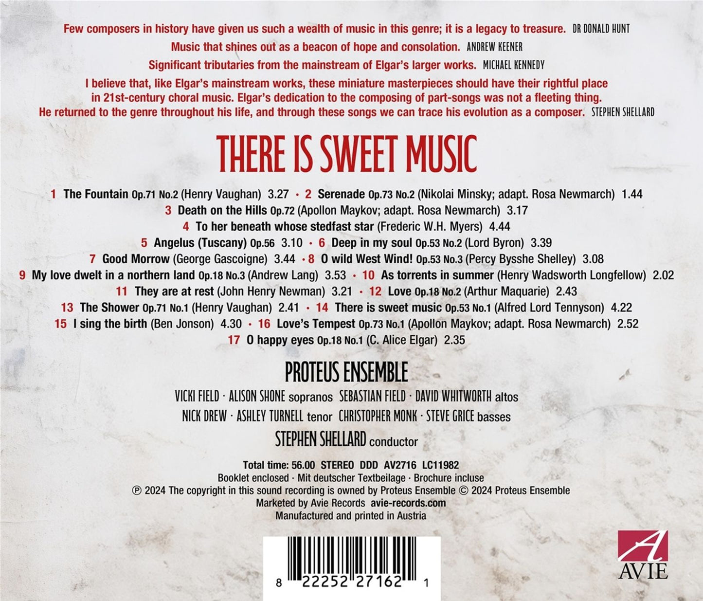 There is Sweet Music - Part-Songs by Sir Edward Elgar