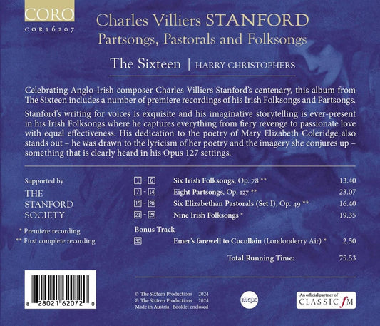 Stanford: Partsongs, Pastorals & Folksongs