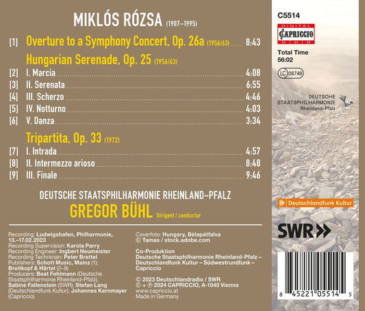 Rozsa: Orchestral Works