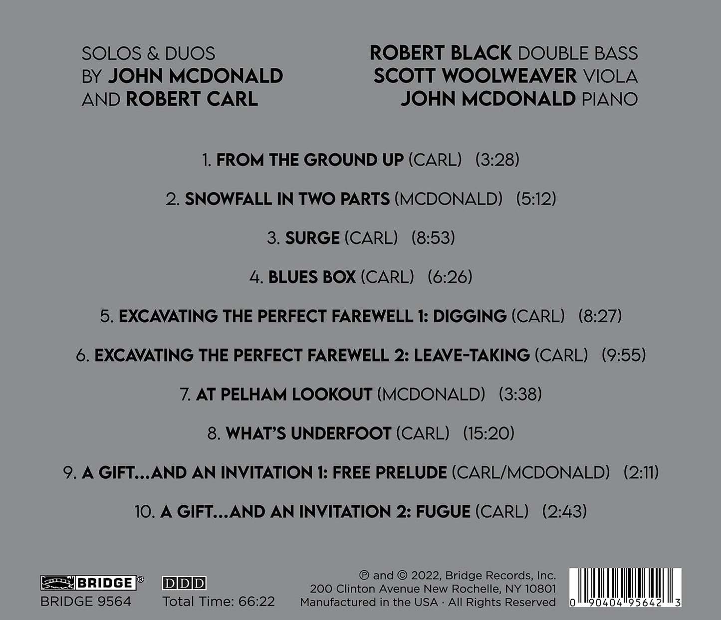 Carl & Mcdonald: States Of Play - Solos & Duos Robert Black, Scott Woolweaver, John Mcdonald