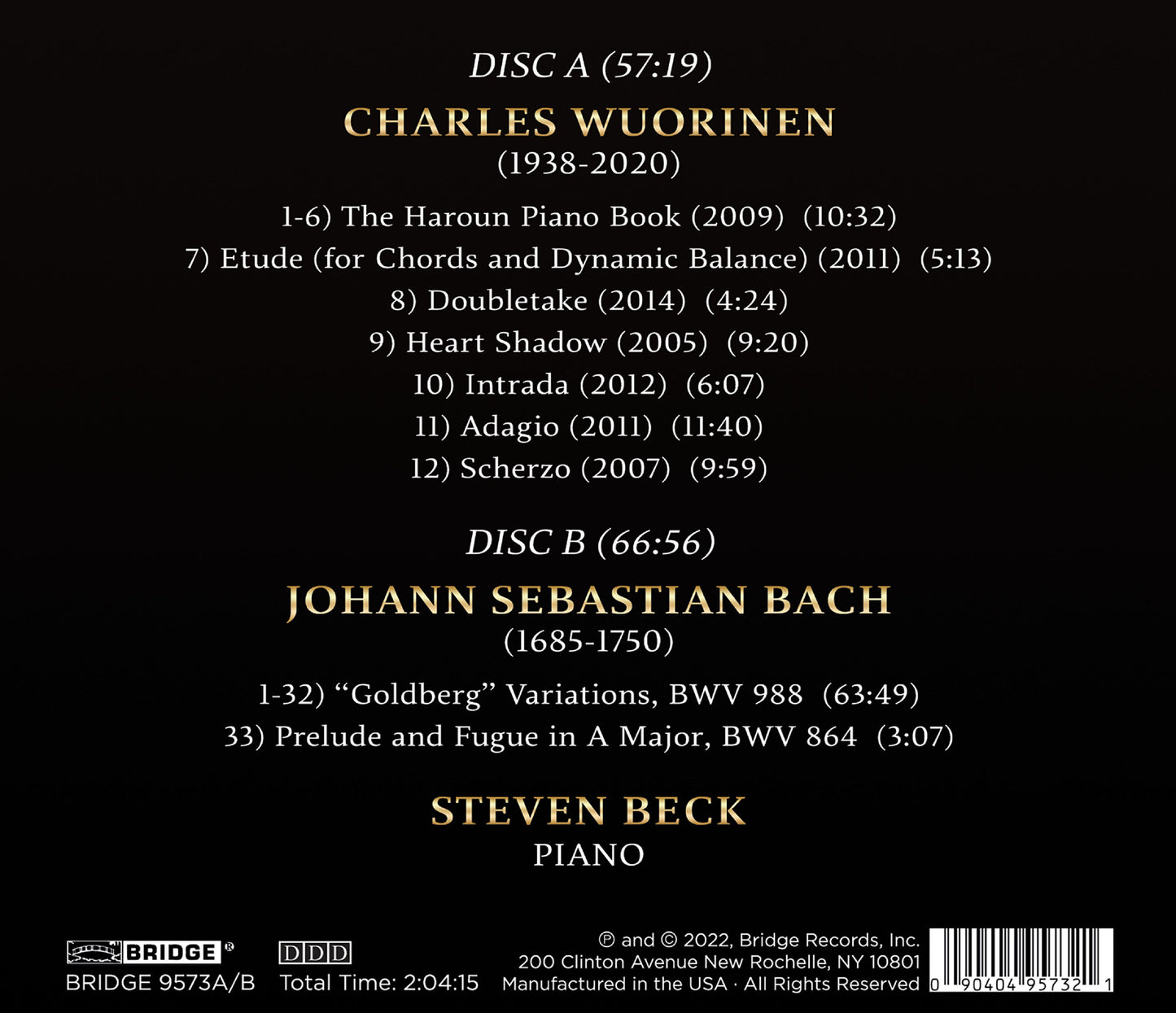 Wuorinen & J.S. Bach: A Tribute