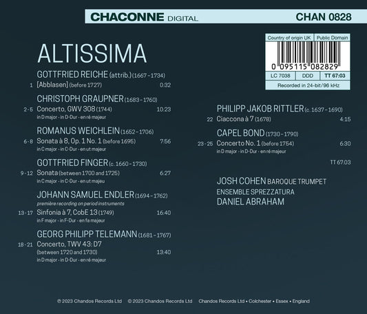 Altissima - Works For High Baroque Trumpet