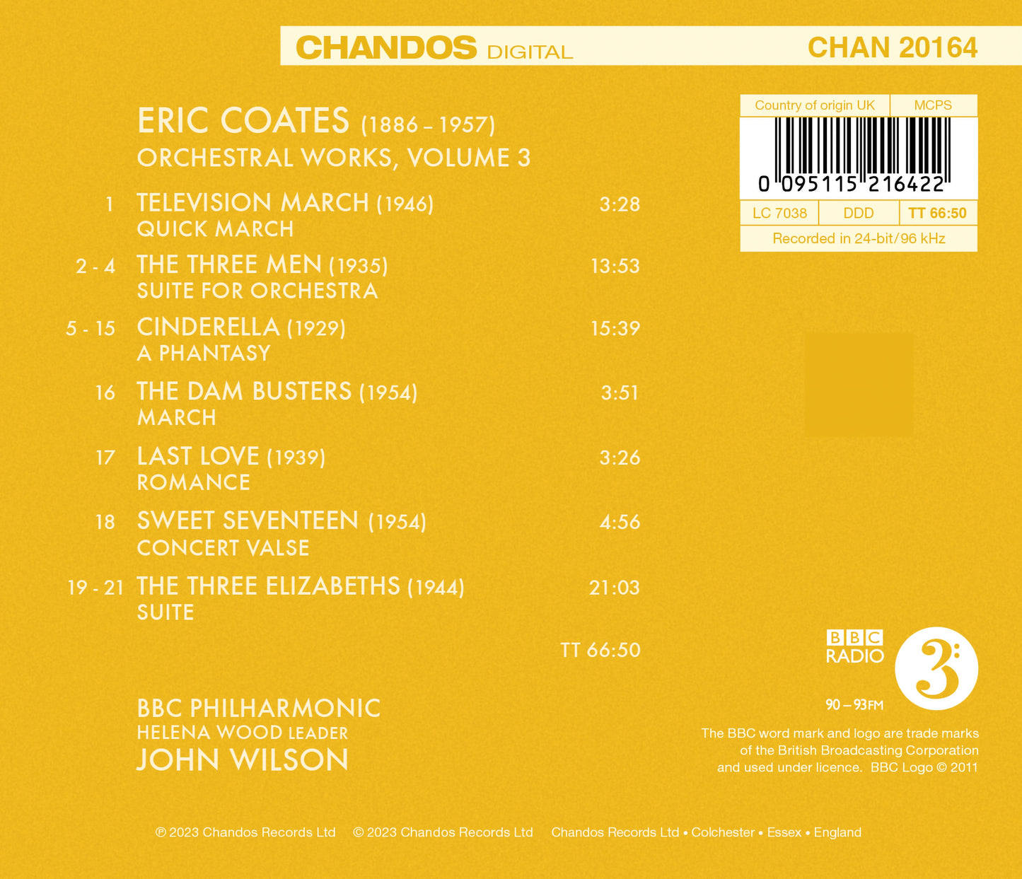 Coates: Orchestral Works, Vol. 3
