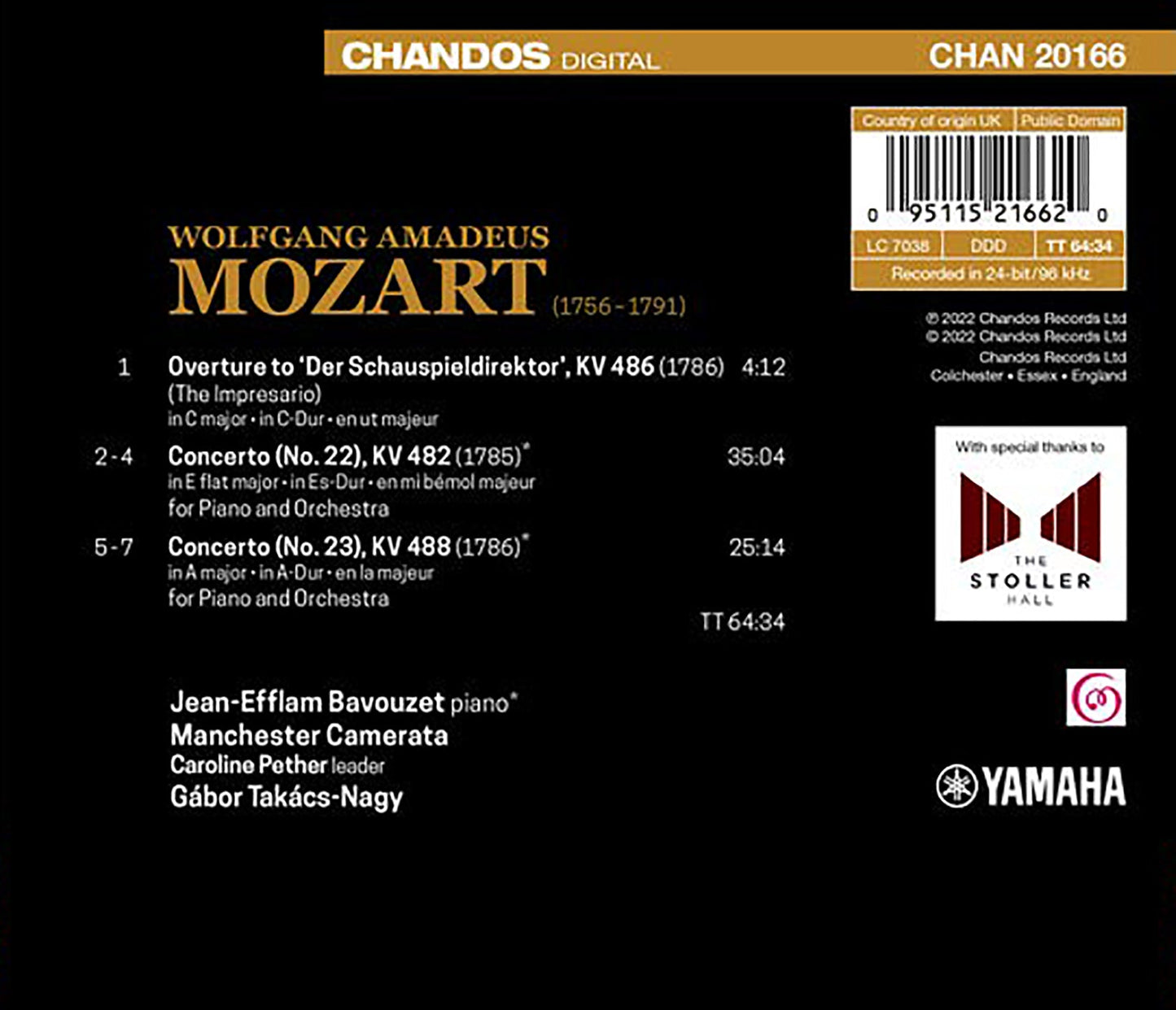 Piano Concerto No. 22, K482
