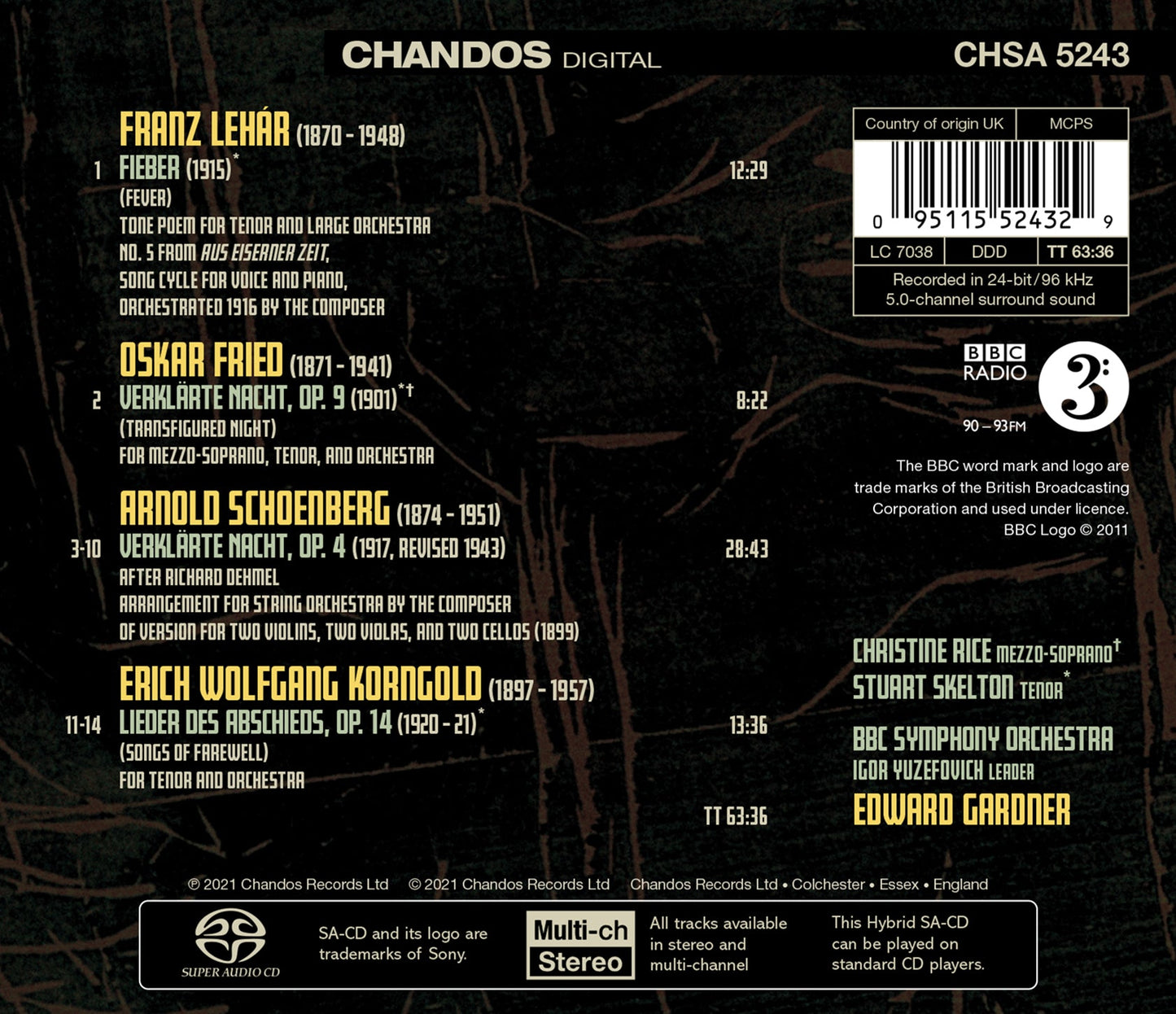 Schoenberg, Fried, Lehár & Korngold: Verklärte Nacht