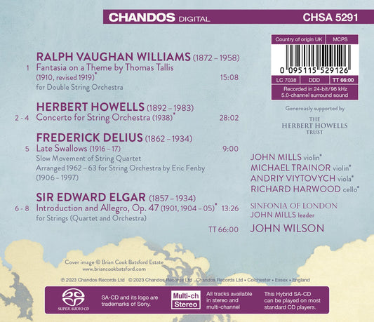 Vaughan Williams, Howells, Delius & Elgar: Music For Strings
