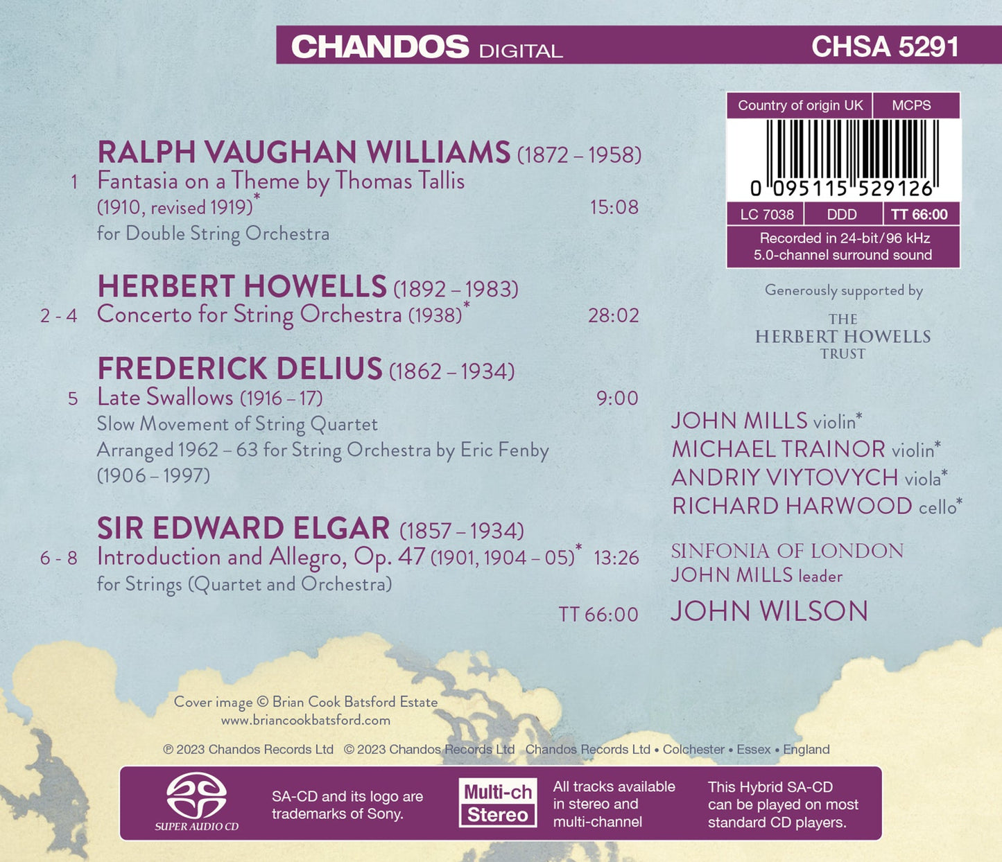 Vaughan Williams, Howells, Delius & Elgar: Music For Strings