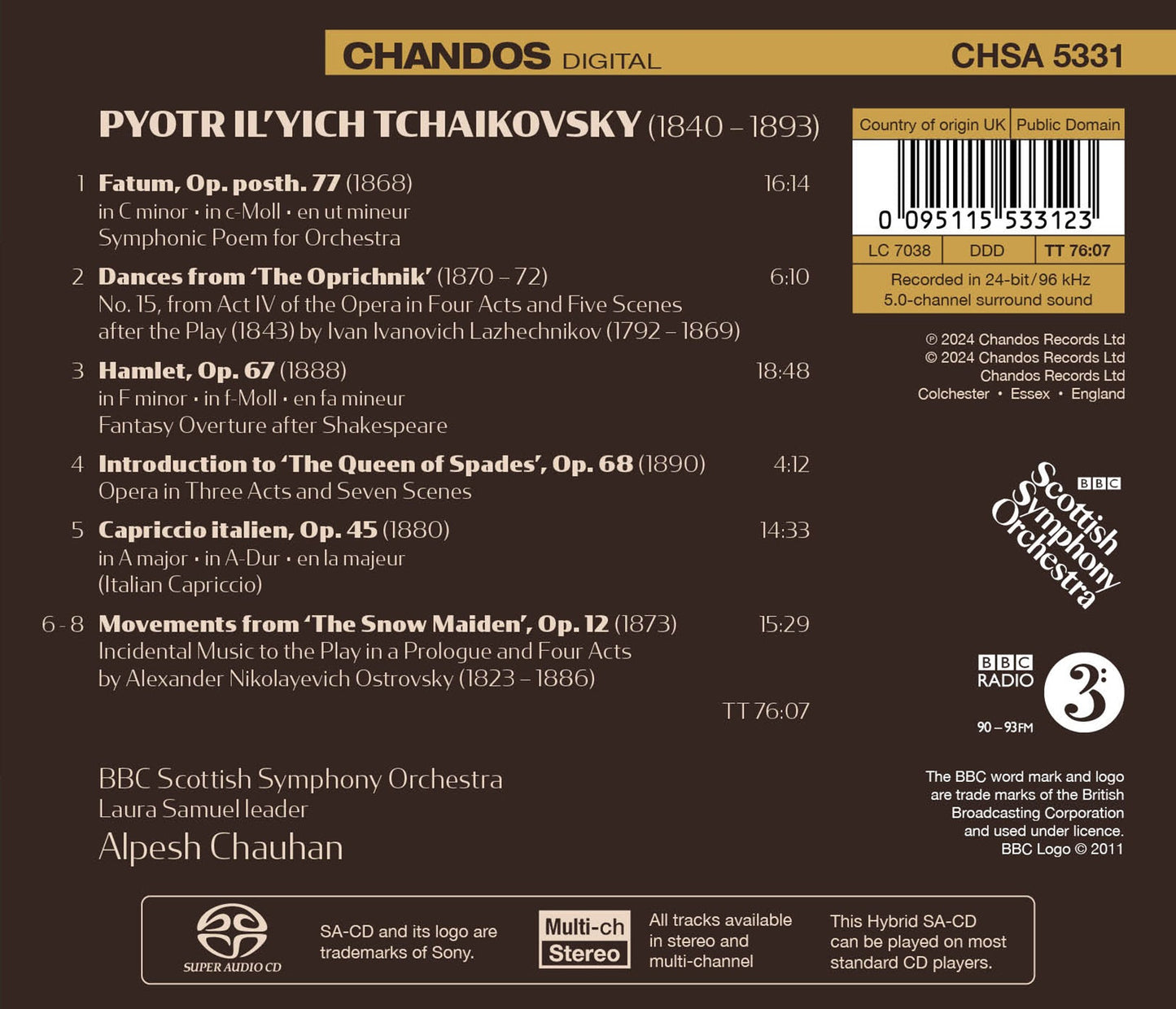 Tchaikovsky: Overtures, Vol. 2 Bbc Scottish Symphony Orchestra