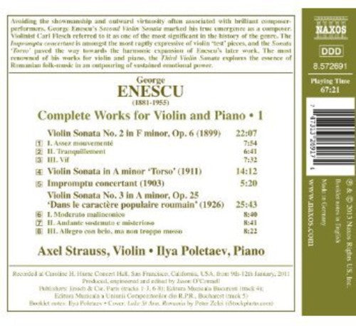 Enescu: Complete Works for Violin and Piano, Vol. 1