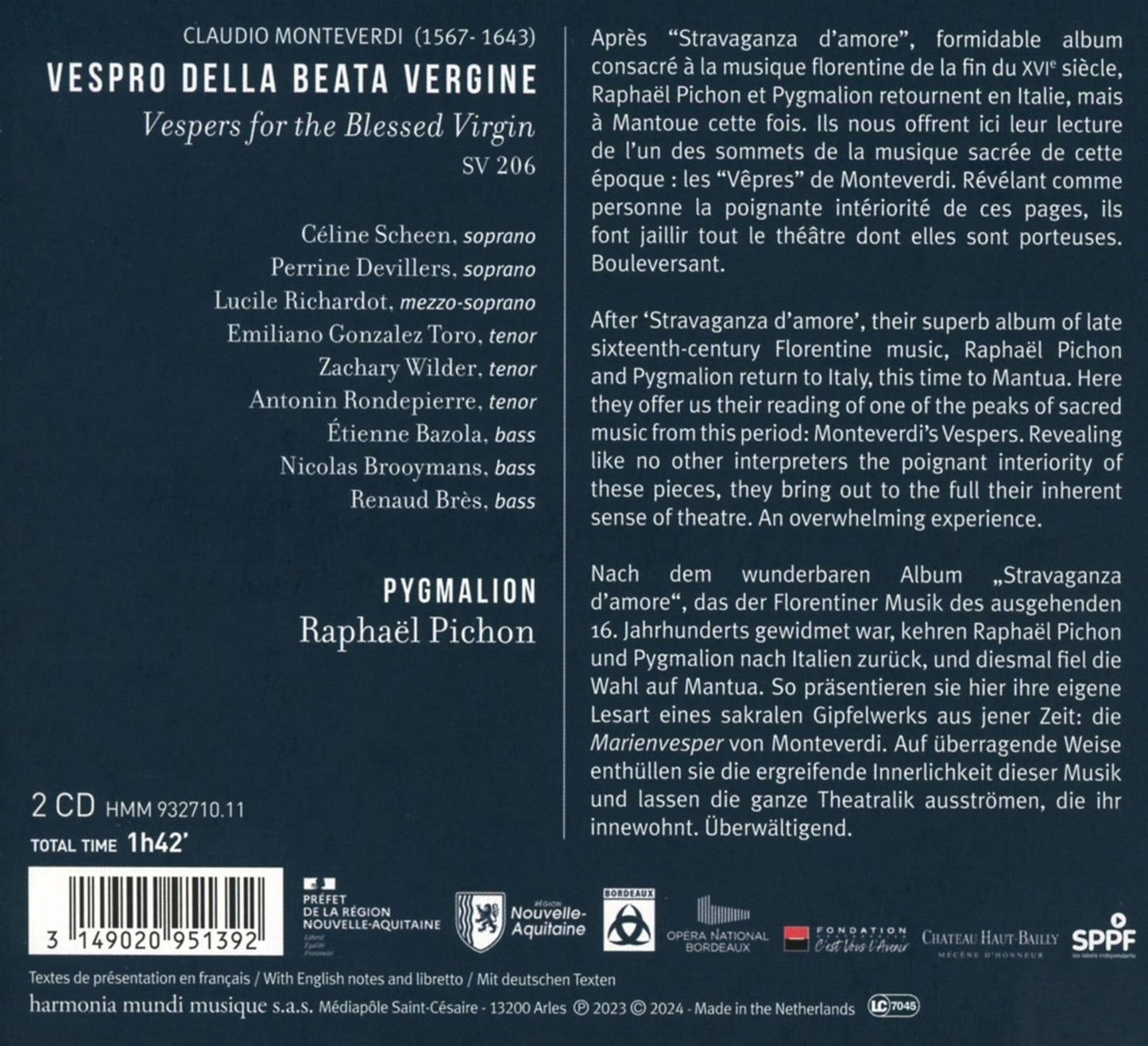 MONTEVERDI: VESPRO DELLA BEATA VERGINE