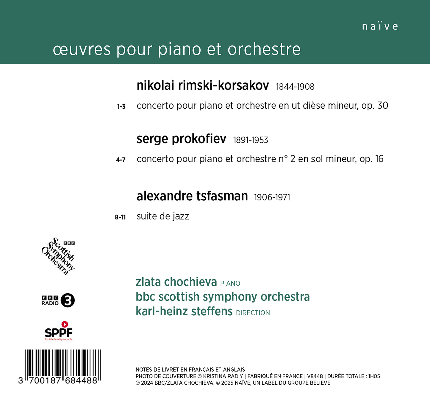 Prokofiev, Rimsky-Korsakov & Tsfasman: Works for Piano & Orc