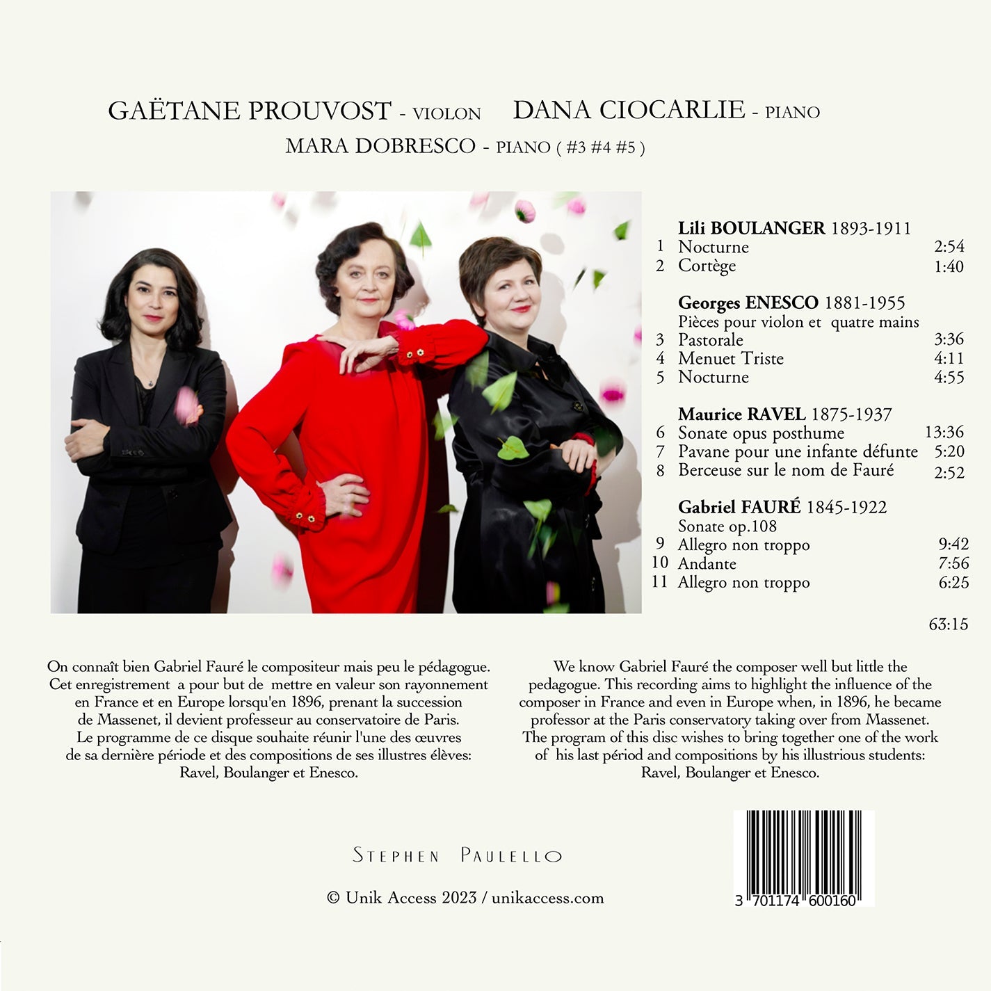 Fauré, Ravel, Enesco & Boulanger