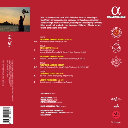 Mozart Y Mambo - La Bella Cubana  Sarah Willis, Jonathan Kelly, Wenzel Fuchs, Stefan Schweigert, Harold Madrigal Frias, Havana Lyceum