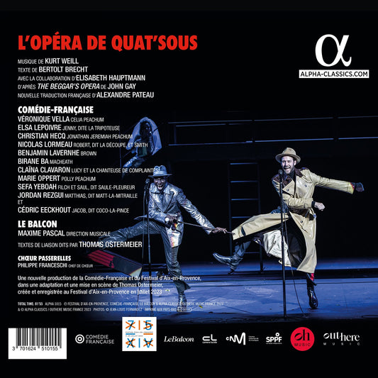 Weill, Brecht, Hauptmann:  L'opera de quat'sous