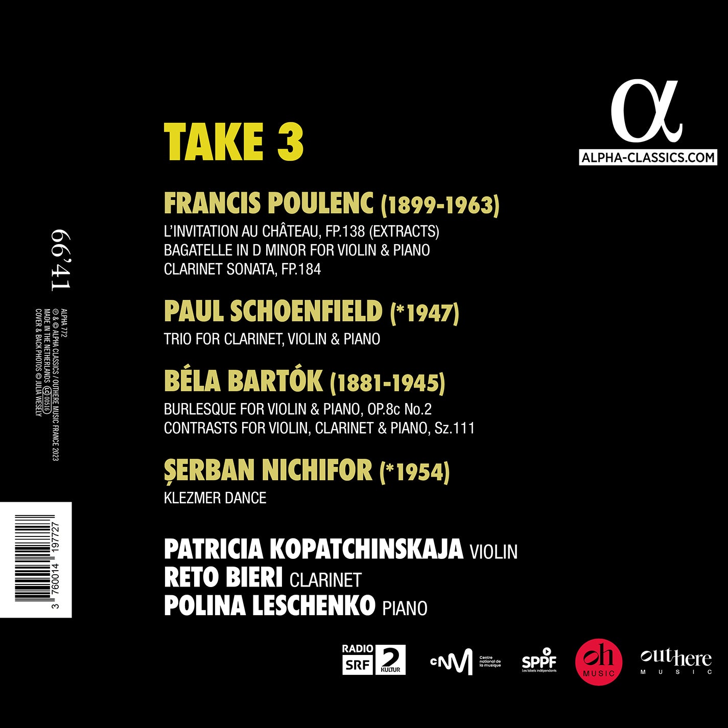 Take 3 / Patricia Kopatchinskaja; Reto Bieri; Polina Leschenko
