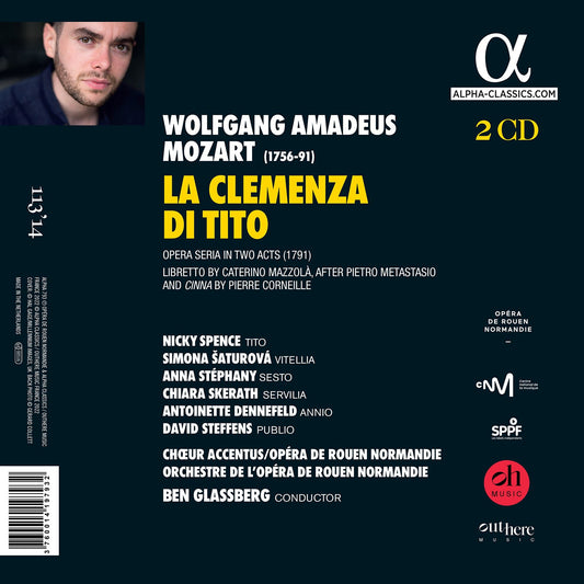 Mozart: La Clemenza Di Tito Orchestre De L'Opera De Rouen Normandie, Ben Glassberg, Simona Saturova, Anna Stephany, Antoinette D