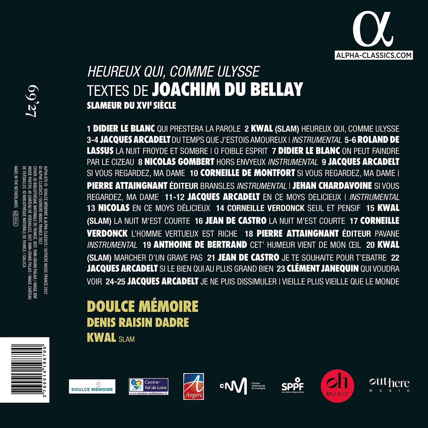 Du Bellay: Heureux Qui, Comme Ulysse