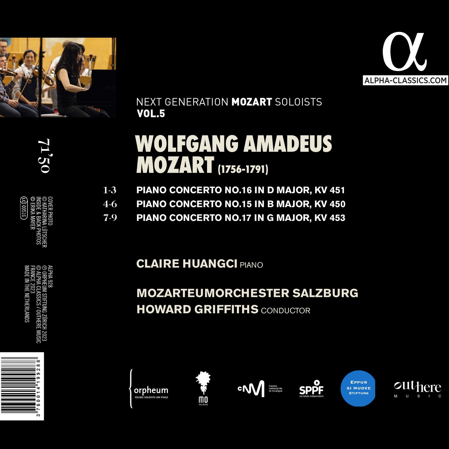 Mozart: Piano Concertos Nos. 15, 16, 17 (Kv 450, 451, 453)