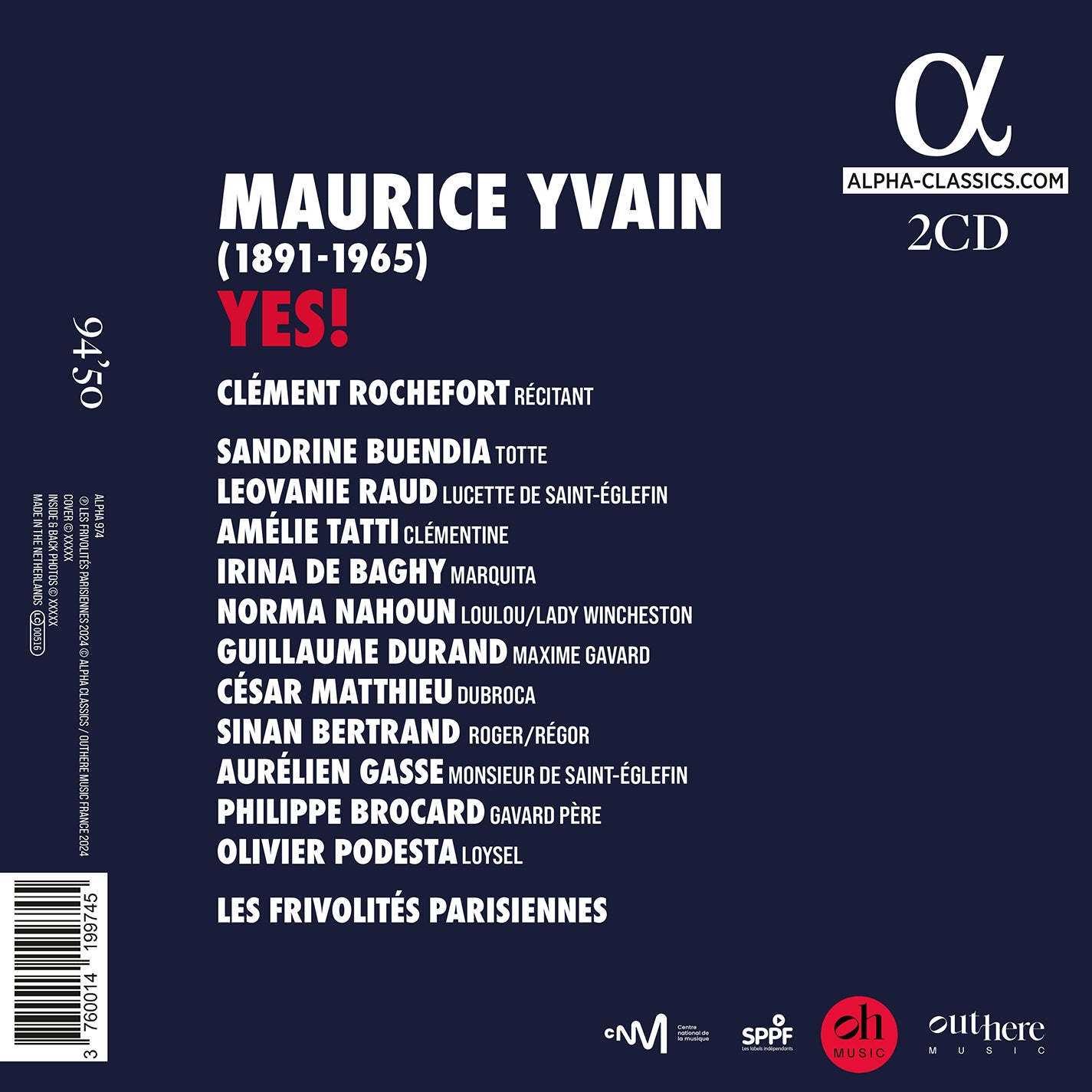 Yvain: Yes! Les Frivolites Parisiennes