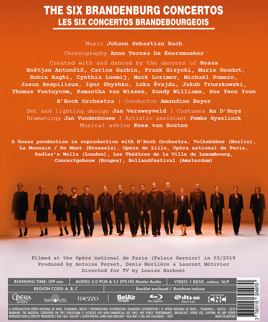 Keersmaeker: The Six Brandenburg Concertos Rosas, B?Rock Orchestra, Beyer