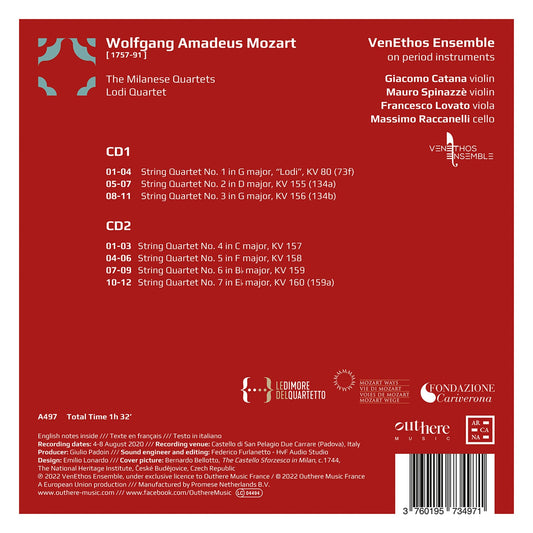 Mozart: The Milanese Quartets