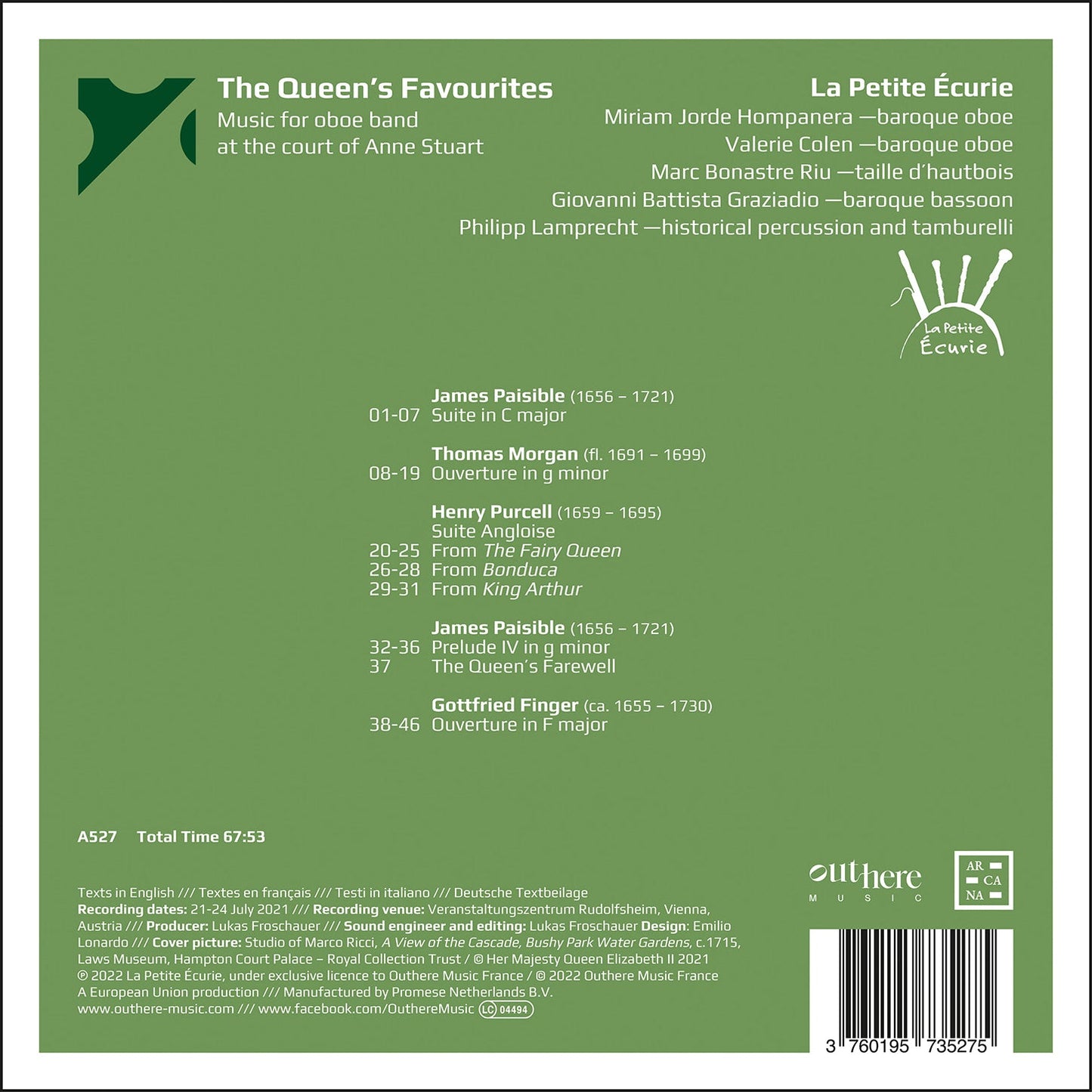 Morgan, Paisible & Purcell: The Queen’s Favourites