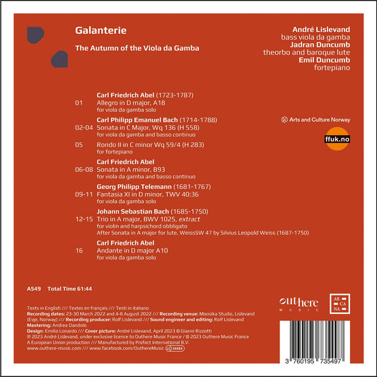 Galanterie - The Autumn of the Viola Da Gamba